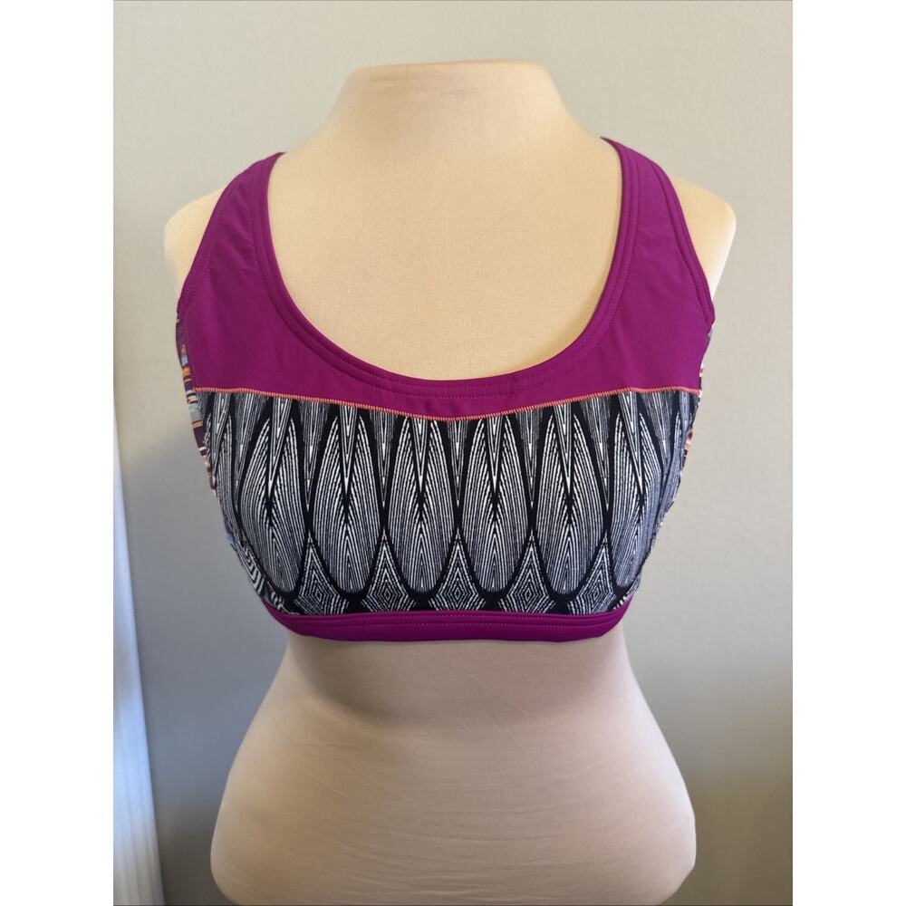 prAna Women’s Racerback Aztec Print /Swim /Bathing Suit/ Bikini Top Size Large